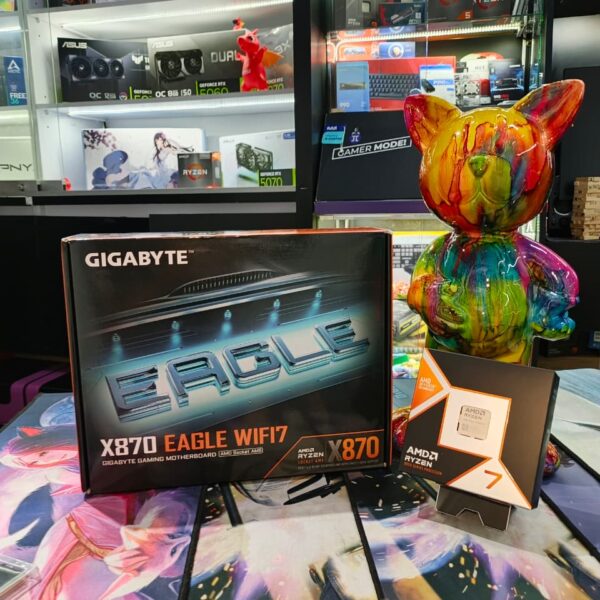 COMBO RYZEN 7 9850X3D +X870 EAGLE WIFI7 + 16GB RAM DDR5 CORSAIR VENGEANCE RGB (copia)
