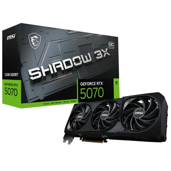 TARJETA DE VIDEO RTX 5070 12GB GDDR7 MSI SHADOW X3