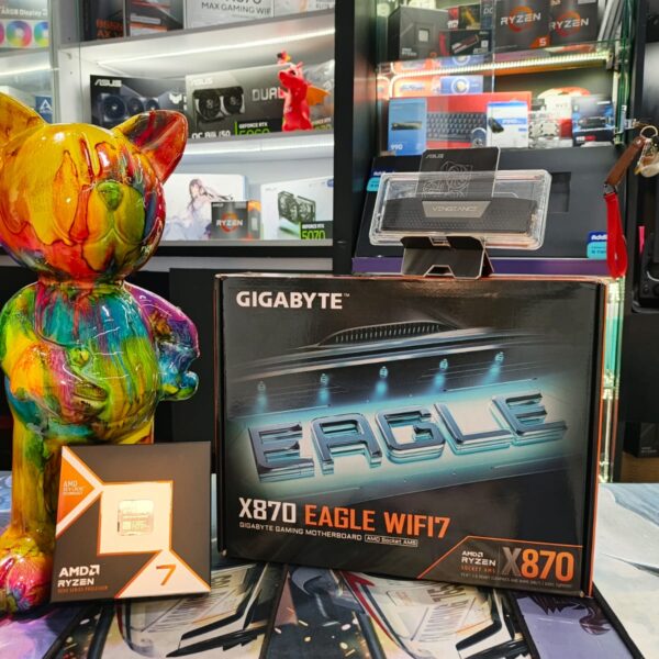 COMBO RYZEN 7 9850X3D +X870 EAGLE WIFI7 + 16GB RAM DDR5 CORSAIR VENGEANCE RGB