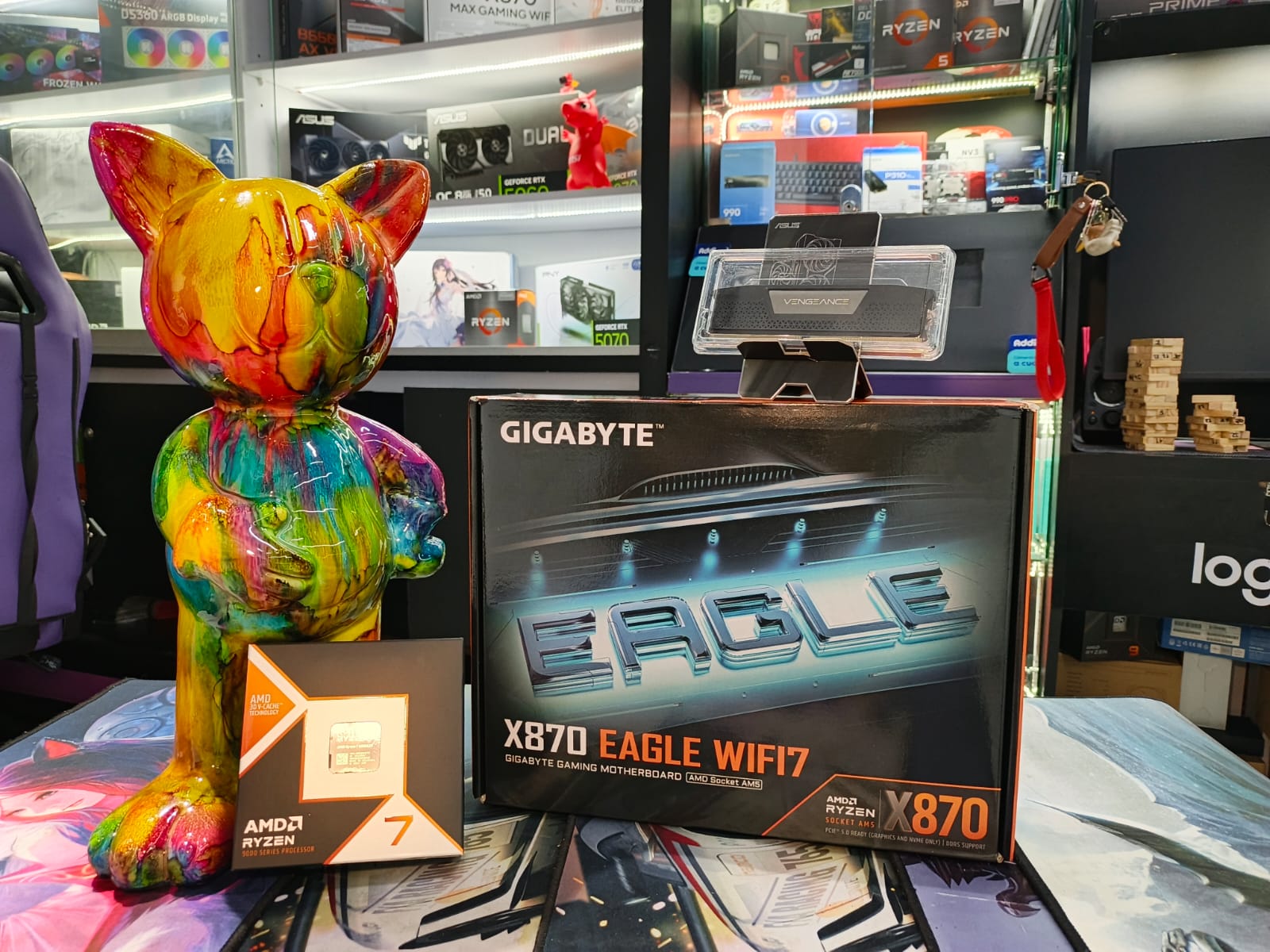WhatsApp Image 2026-08-31 at 13.53.54 COMBO RYZEN 7 9850X3D +X870 EAGLE WIFI7 + 16GB RAM DDR5 CORSAIR VENGEANCE RGB - Imagen 1
