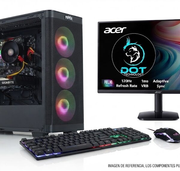 COMPUTDOR DE MESA GAMER DOT BASIC RYZEN 5 5500X3D + RTX 3050 6GB + 16GB SSD 512