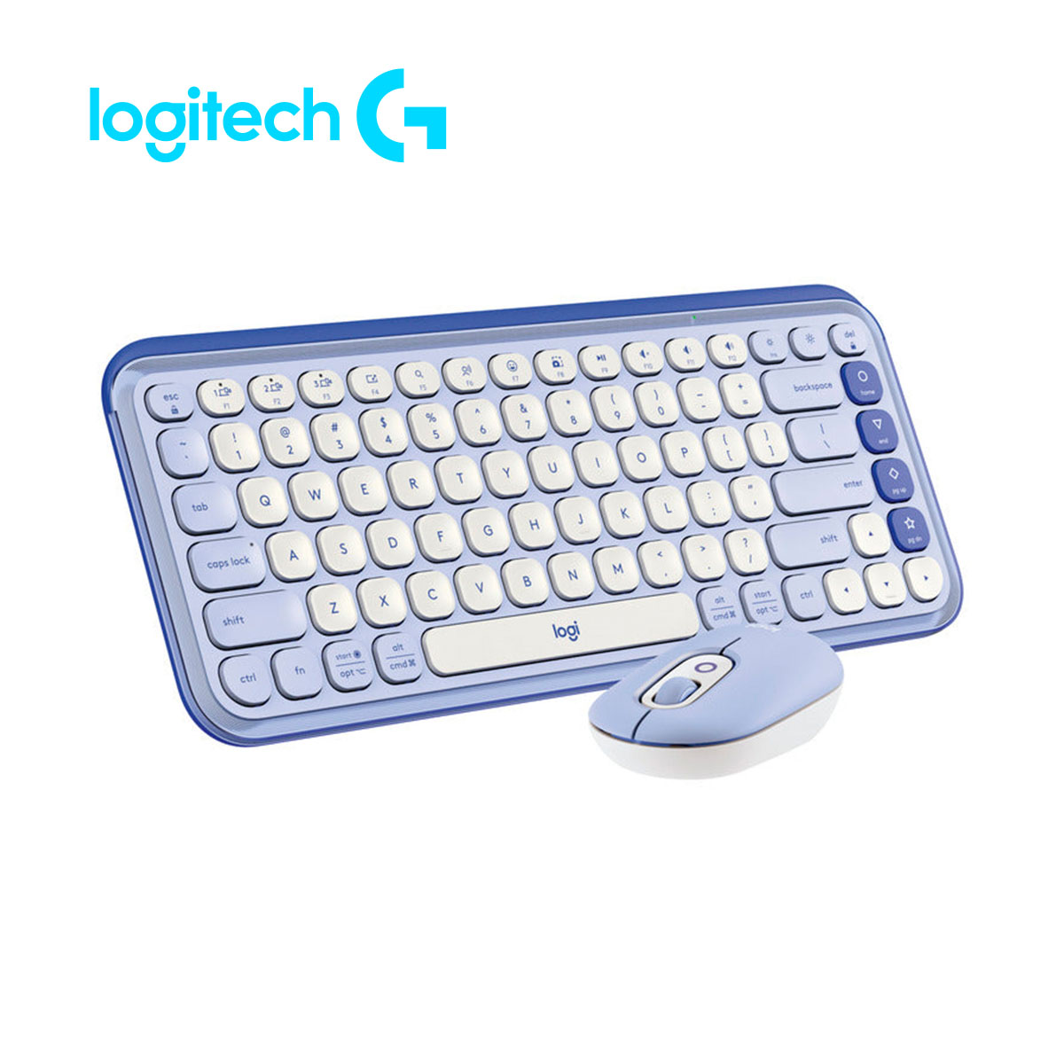 21102_1 COMBO TECLADO Y MOUSE POP ICON LOGITECH LILA - Imagen 1