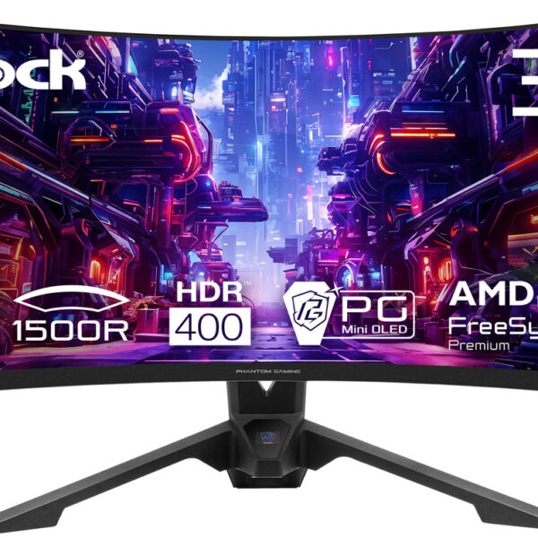 MONITOR ASROCK PHANTOM GAMING 34" - 180HZ - VA - UWQHD - (PG34QRT3A)