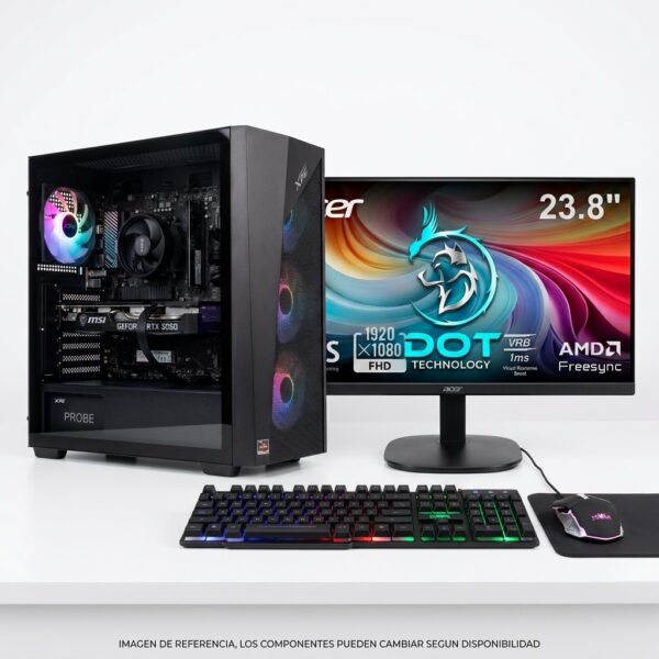 COMPUTADOR DE MESA DOT GAMER RYZEN 7 8700F + 16GB + SSD M.2 512GB *OBSEQUIO TECLADO Y MOUSE*