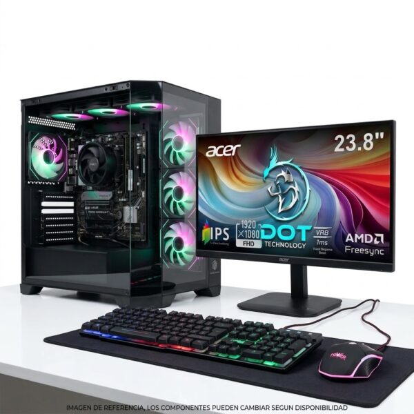 COMPUTADOR DE MESA DOT BASIC RYZEN 7 8700G +16GB+SSD M.2 512GB *OBSEQUIO TECLADO Y MOUSE*