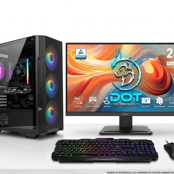 COMPUTADOR DE MESA DOT GAMER RYZEN 7 8700F + 16GB + SSD M.2 500GB + RTX 5050 8G *OBSEQUIO TECLADO Y MOUSE*