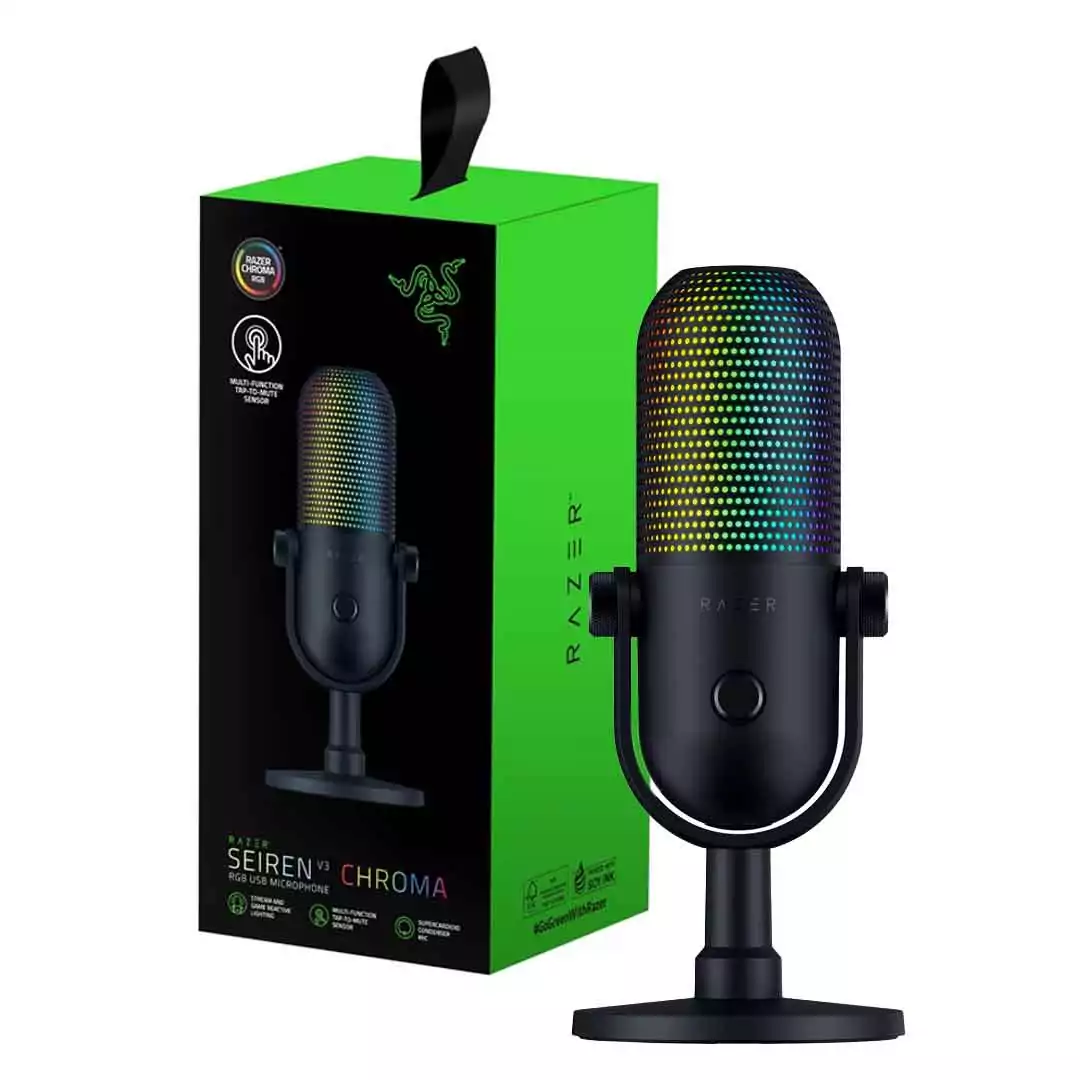 SEIRENV3_CHROMA_4 MICROFONO STREAMER RAZER SEIREN V3 CHROMA (NEGRO) - Imagen 1