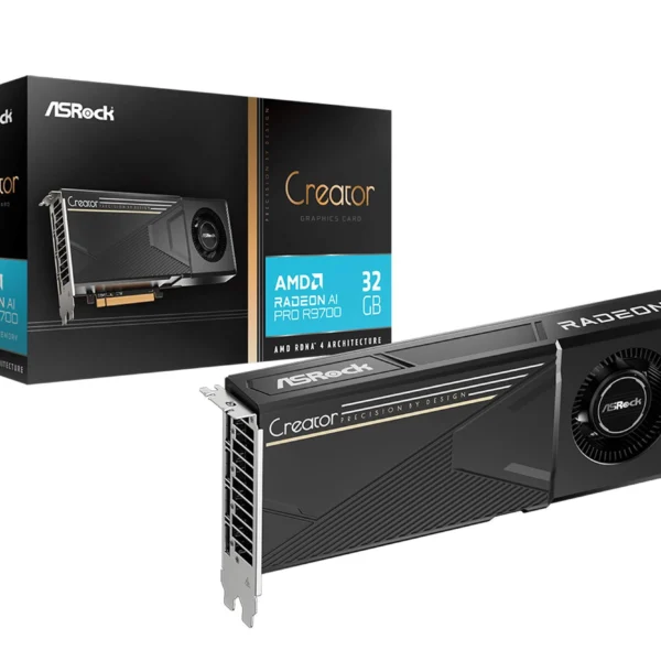 TARJETA DE VIDEO ASROCK AMD RADEON AI PRO R9700 CREATOR 32GB GDDR6