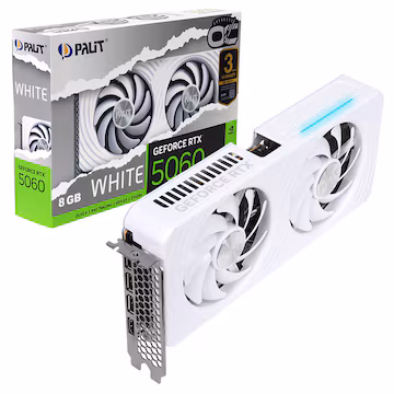 TARJETA DE VIDEO RTX 5060 8GB GDDR7 PALIT WHITE OC