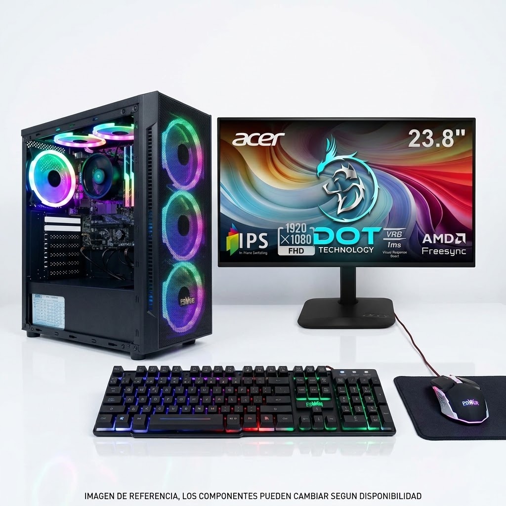 e1d5cc57-5114-4df3-9a65-93f698240966 COMPUTADOR DE MESA DOT BASIC RYZEN 5 8600G+16GB+ SSD M.2 512GB *OBSEQUIO TECLADO Y MOUSE* - Imagen 1