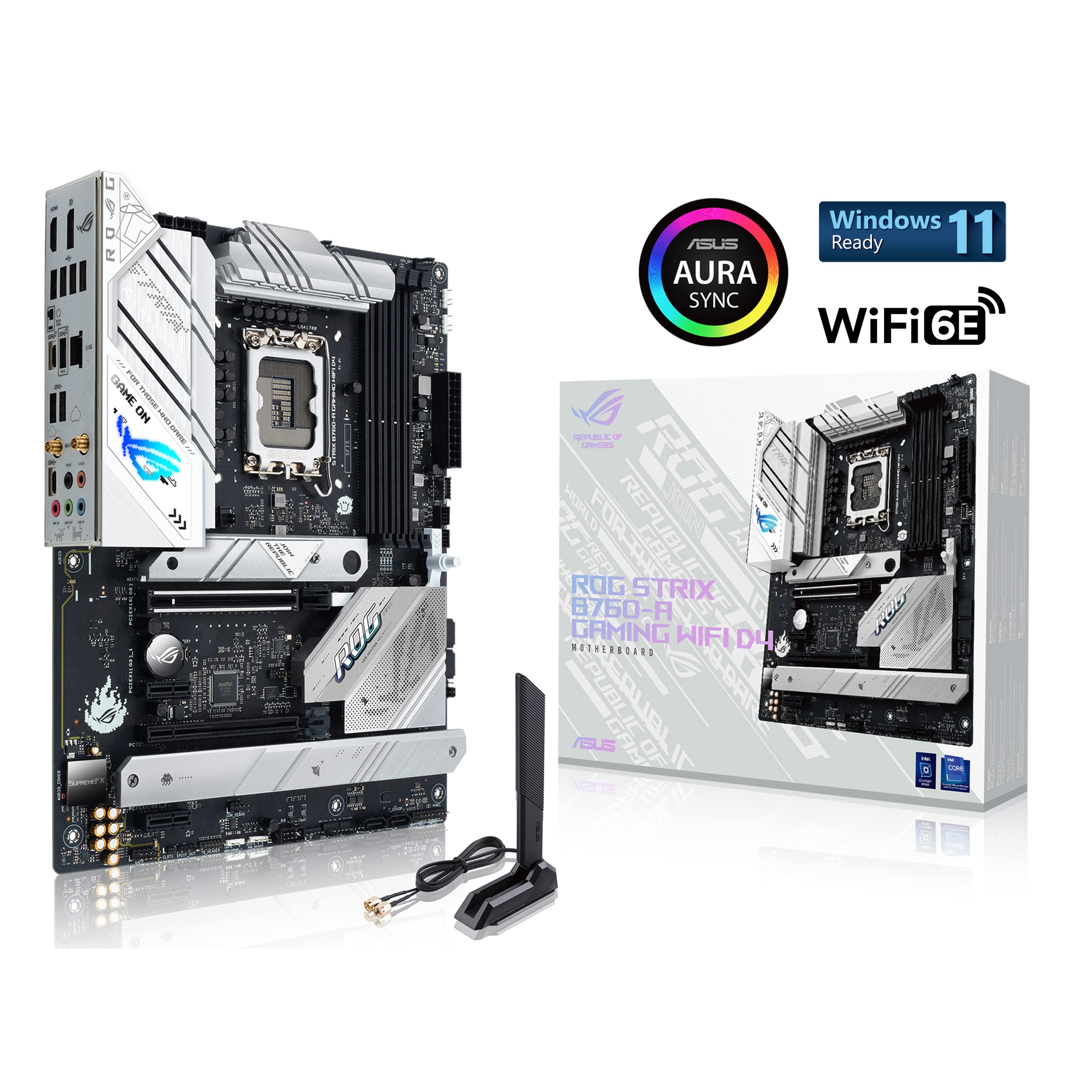 Version 1.0.0 BOARD B760A ASUS ROG STRIX GAMING WIFI DDR5 LGA 1700 ATX - Imagen 1